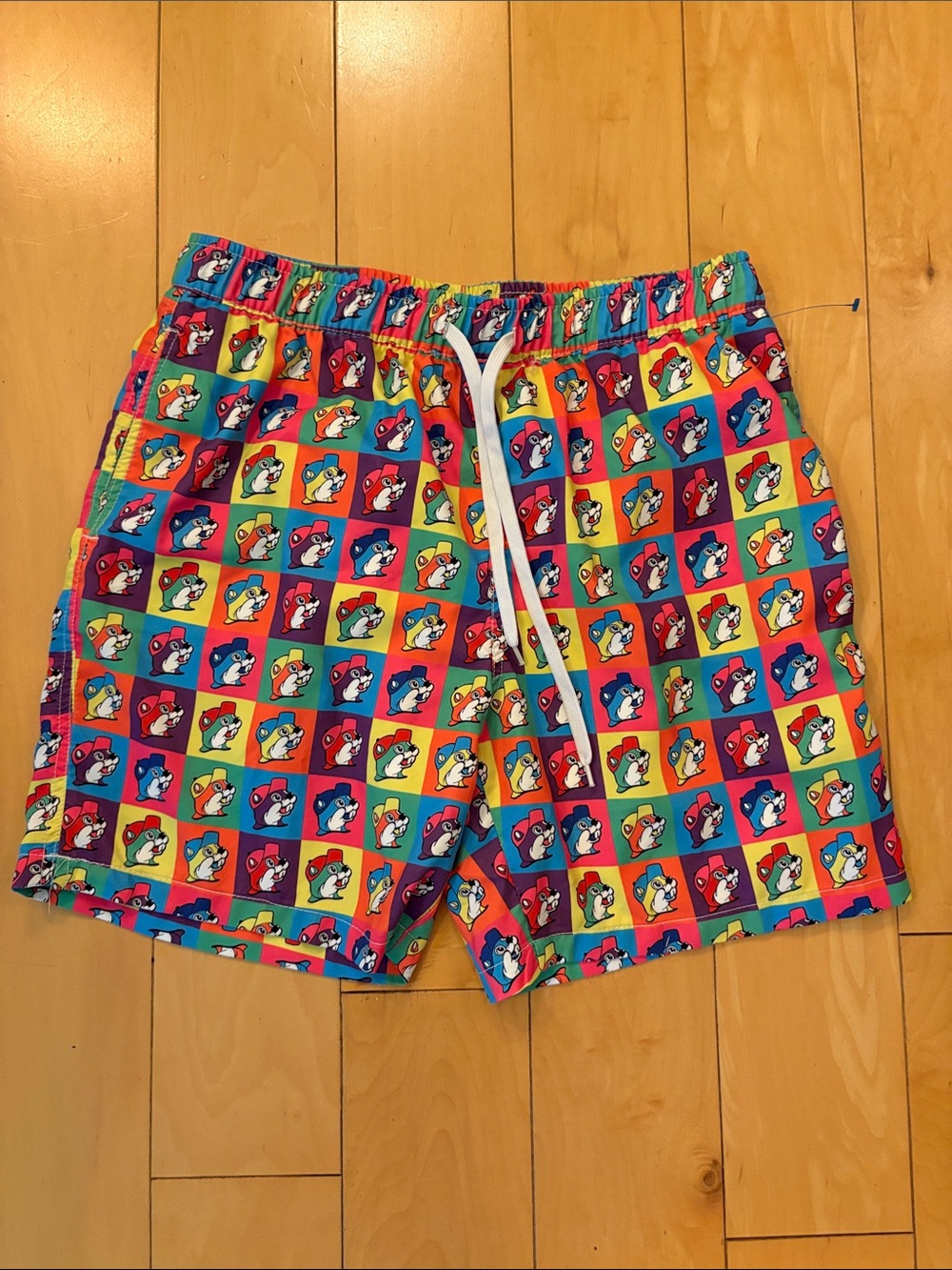 Buc-ees Swim Trunk Mens  XL Beavers Surf Skateboard Shorts Colorblock